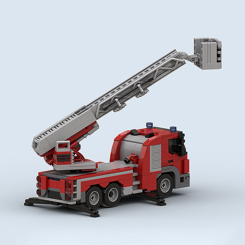 Goat Bricks Rotterdam Fire Ladder Truck Building Blocks Model