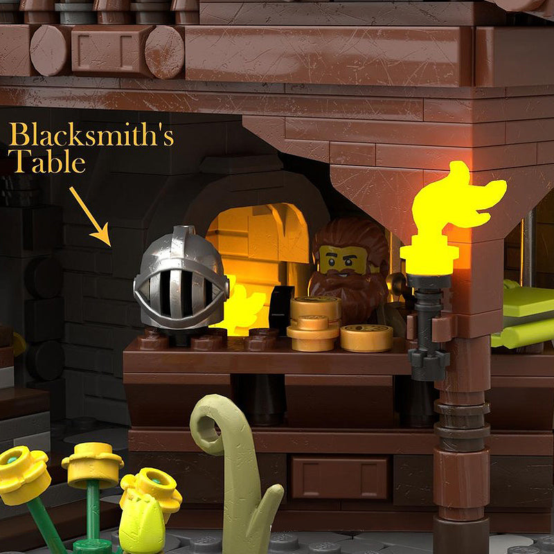 Goat Bricks MEDIEVAL MODULAR SERIES 1 - BLACKSMITH'S FORGE Building Blocks Model