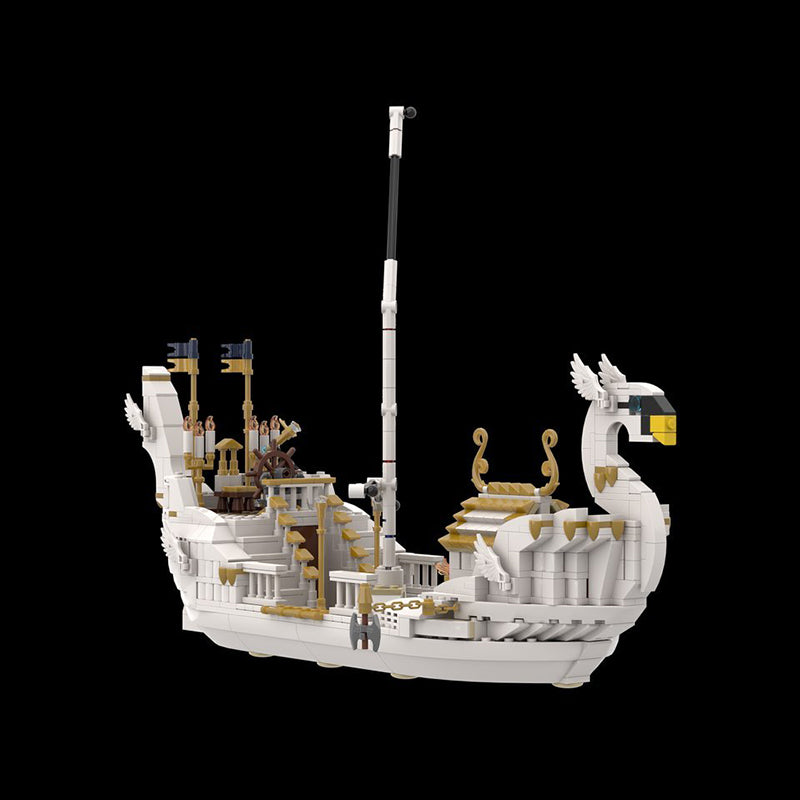 Goat Bricks Lothlorien Swan Ship Building Blocks Model