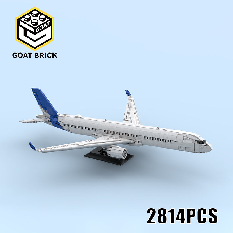 Goat Bricks Airbus A350-1000 Factory Livery Building Blocks Model