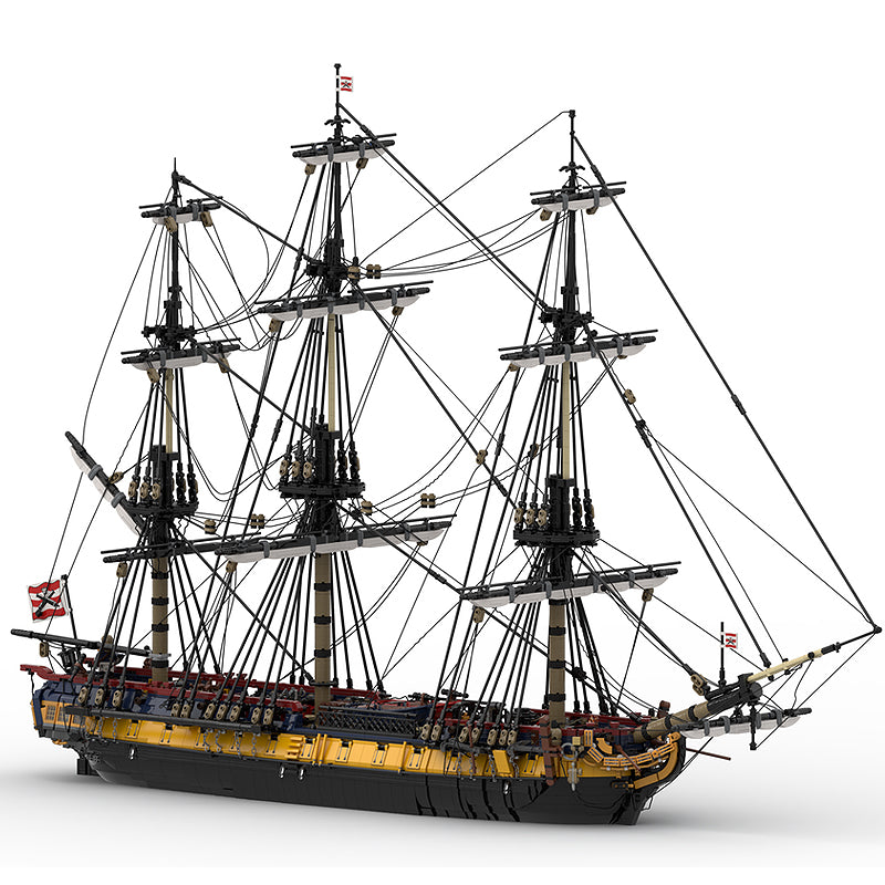Goat Bricks HMS Euryalus alt. Color Building Blocks Model