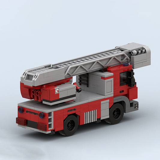 Goat Bricks Amsterdam Fire Ladder Truck Building Blocks Model