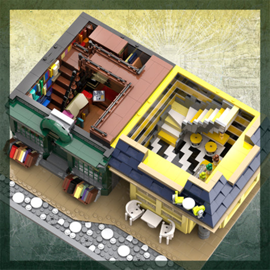 Goat Bricks Magical Movie Diagon Alley: Flourish + Blotts & Florean Fortescue's Ice Cream Parlour Building Blocks Model