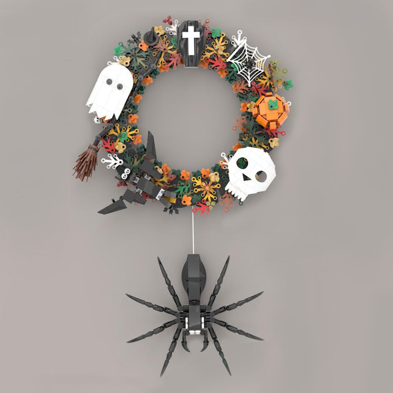 Goat Bricks Halloween Wreath Building Blocks Model