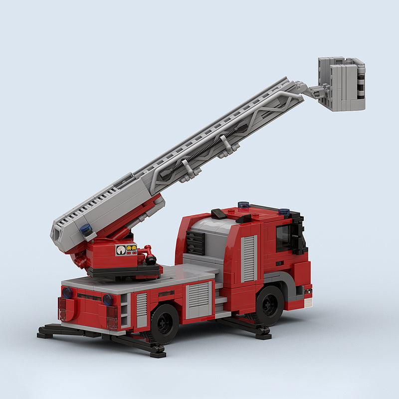 Goat Bricks Zwijndrecht Fire Ladder Truck Building Blocks Model