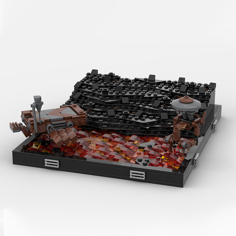 Goat Bricks Mustafar duel Diorama Building Blocks Model