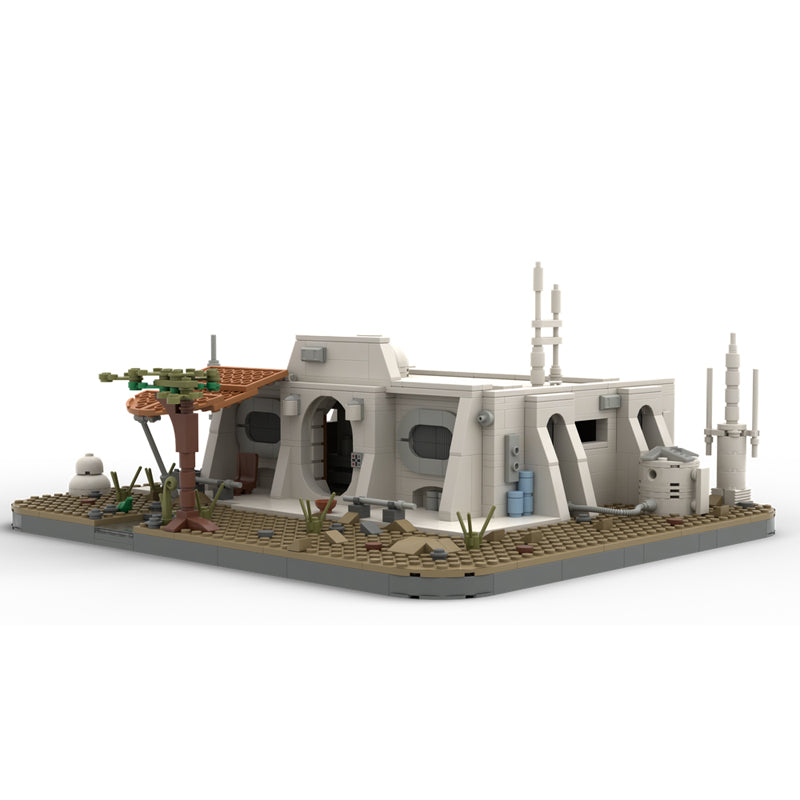 Goat Bricks Star Movie Cabin on Nevarro, Just Outside of Town Building Blocks Model