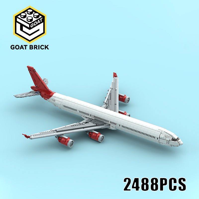 Goat Bricks Virgin Atlantic Airbus A340-600 Building Blocks Model