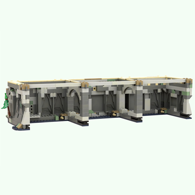 Goat Bricks Magical Movie HP Castle - Viaduct Entrance Merged Building Blocks Model
