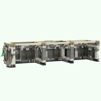 Goat Bricks Magical Movie HP Castle - Viaduct Entrance Merged Building Blocks Model