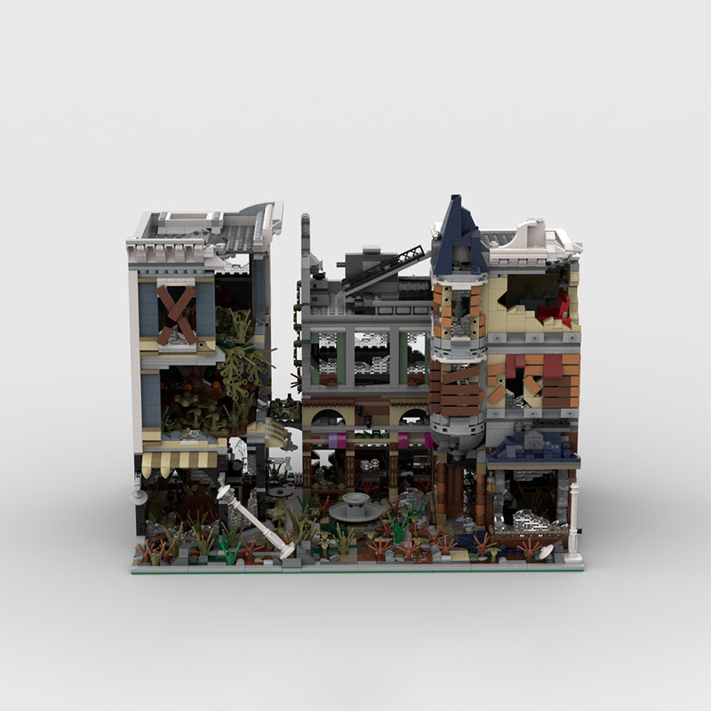 Goat Bricks City Street Scene Set  Assembly Square Apocalypse Version Building Blocks Model
