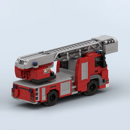 Goat Bricks Zwijndrecht Fire Ladder Truck Building Blocks Model