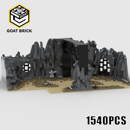 Goat Bricks Star Movie Rancor Pit Scene (Episode VI - RotJ) Blocks Model