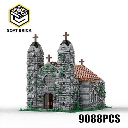 Goat Bricks Medieval Church Building Blocks Model