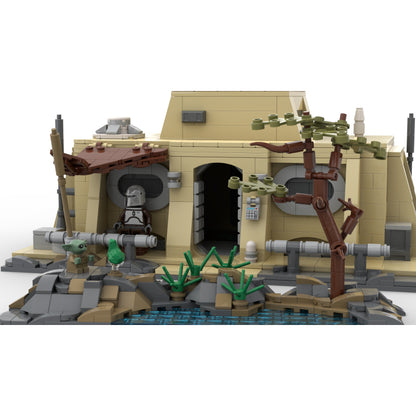 Goat Bricks Star Movie The Mandalorian's Cabin Building Blocks Model