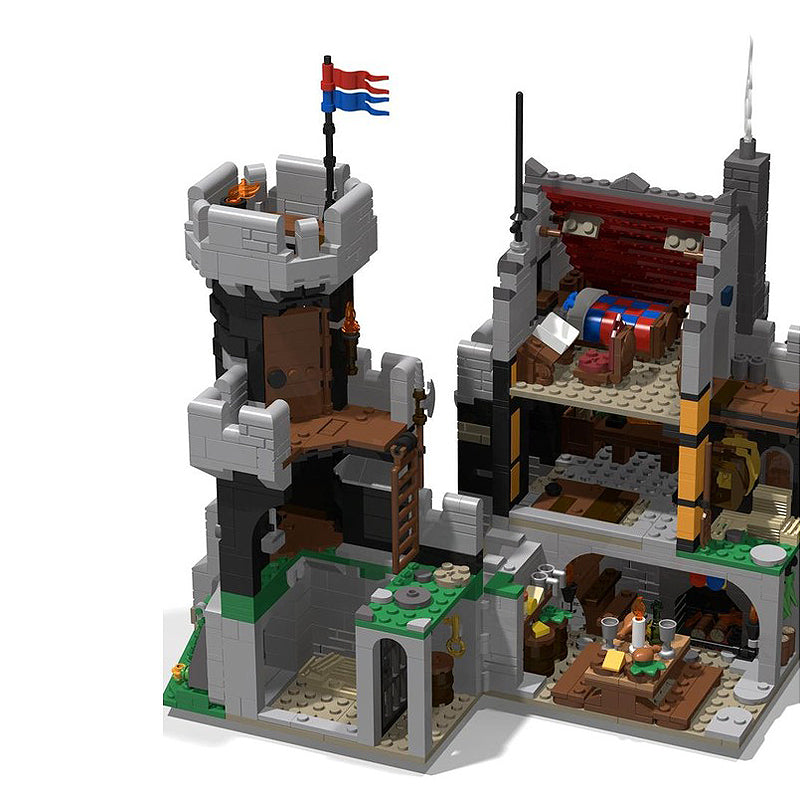 Goat Bricks MOC - 6086 Black Knight's Castle Remake Building Blocks Model