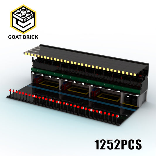 Goat Bricks Le Mans Pit Lane Speed Champion Background Building Blocks Model