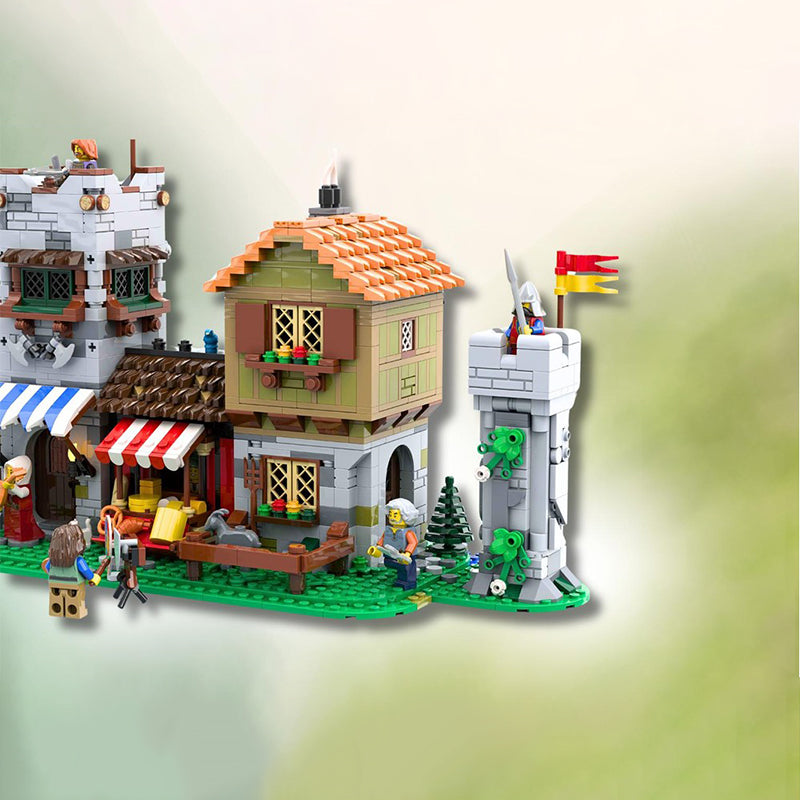 Goat Bricks Medieval Castle Medieval Town Square - Alternate Build Building Blocks Model