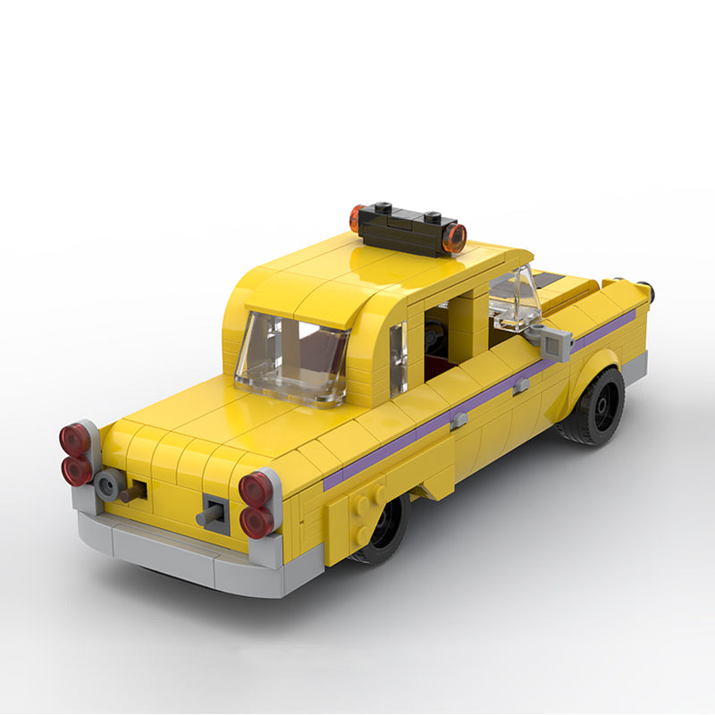 Goat Bricks 1977 checker taxi cab from the Percy Jackson and the sea of monsters movie Building Blocks Model