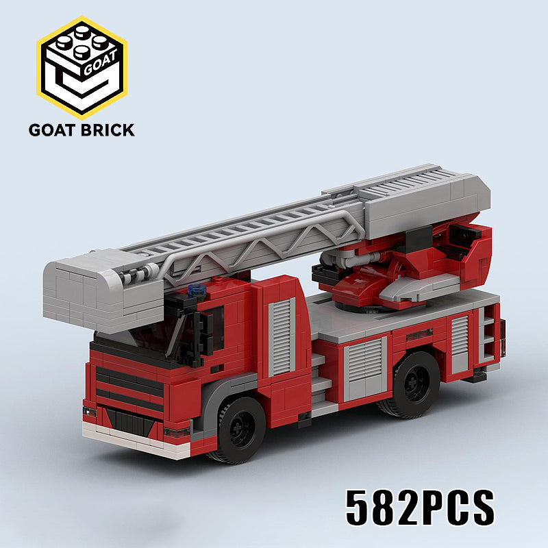 Goat Bricks Zwijndrecht Fire Ladder Truck Building Blocks Model