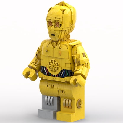 Goat Bricks Star Movie C-3PO Mega Figure Model