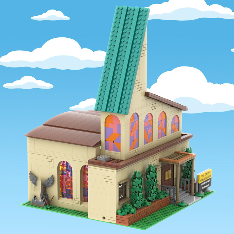 Goat Bricks Modular Springfield Church Building Block