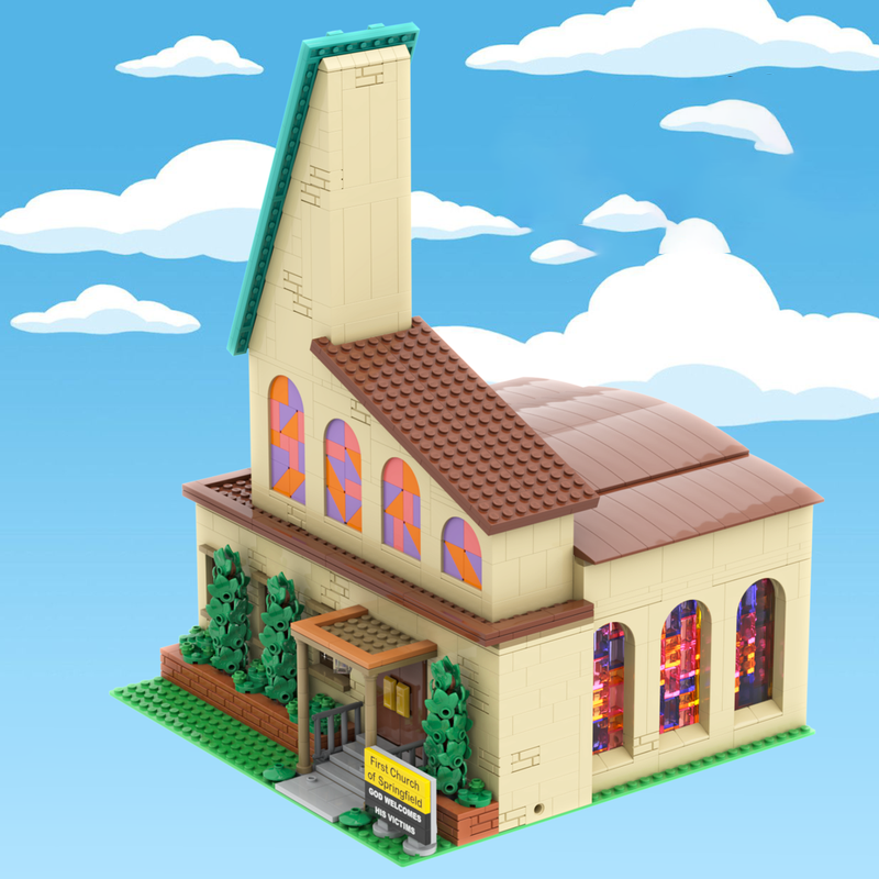 Goat Bricks Modular Springfield Church Building Block