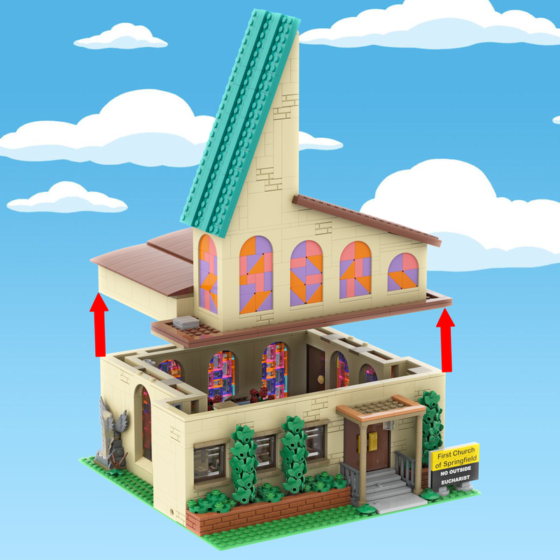 Goat Bricks Modular Springfield Church Building Block