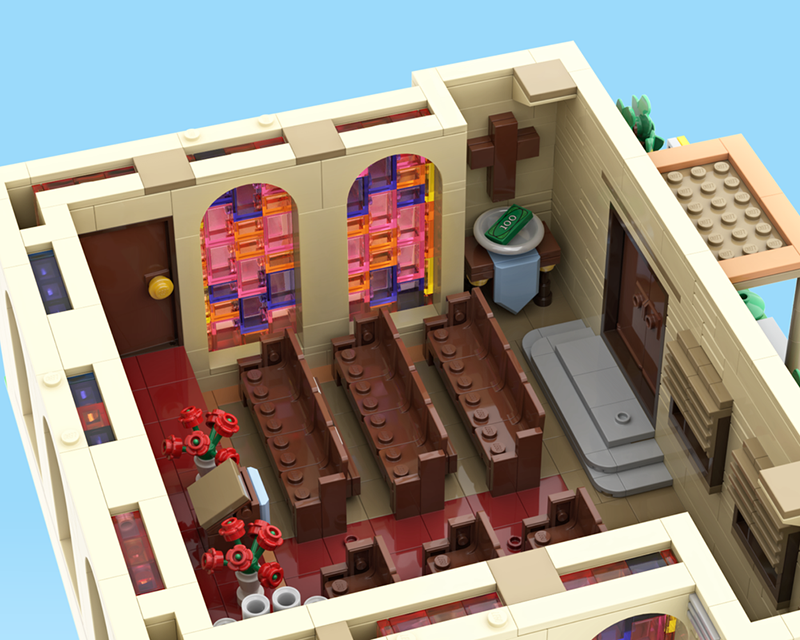 Goat Bricks Modular Springfield Church Building Block