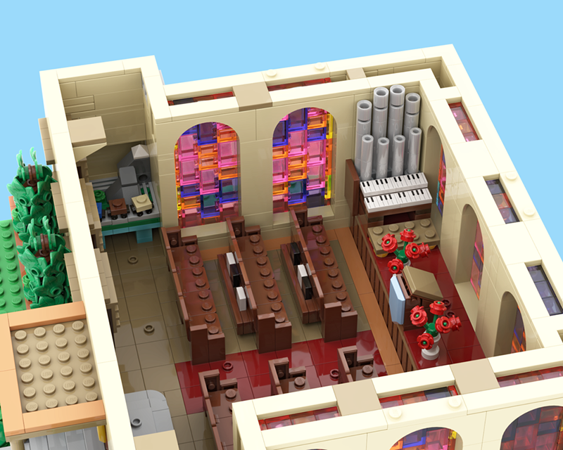Goat Bricks Modular Springfield Church Building Block