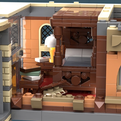 Goat Bricks Diagon Alley: The Leaky Cauldron + Diagon Alley Entrance Modular Building Blocks Model