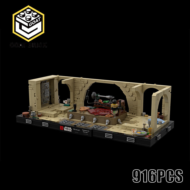 Goat Bricks Star Movie Jabba's Throne Room Diorama Building Blocks Model