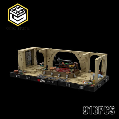 Goat Bricks Star Movie Jabba's Throne Room Diorama Building Blocks Model