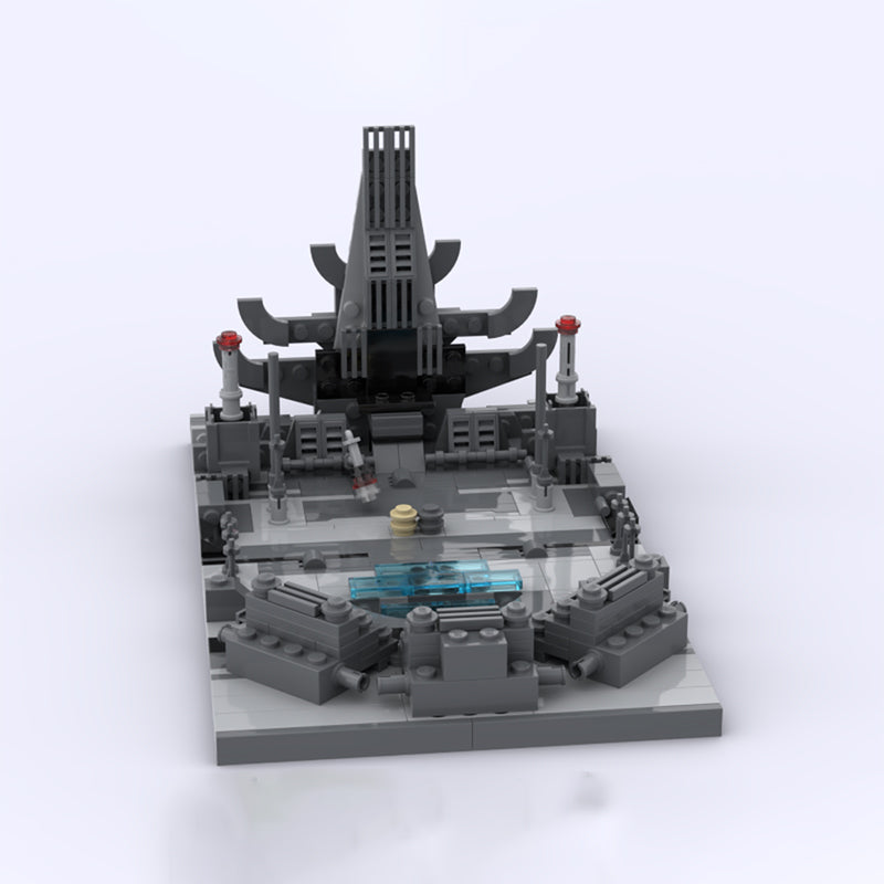 Goat Bricks Star Movie Micro Exegol Throne Room using only 75257 Falcon Building Blocks Model