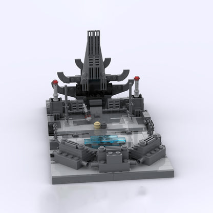 Goat Bricks Star Movie Micro Exegol Throne Room using only 75257 Falcon Building Blocks Model