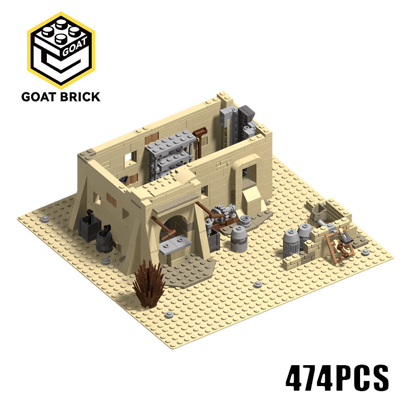 Goat Bricks Star Movie Tatooine Mos Eisley Scrap Dealer Building Blocks Model