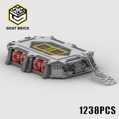 Goat Bricks Star Movie Factory Landing Plataform Building Blocks Model