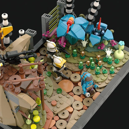 Goat Bricks Star Movie Felucia Diorama - Order 66 Building Blocks Model