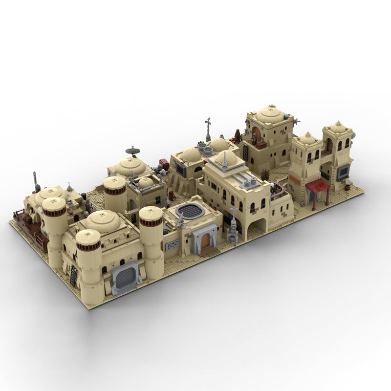 Goat Bricks Star Movie SW Tatooine Mos Eisley Bundle (Part 1 & 2) Building Blocks Model