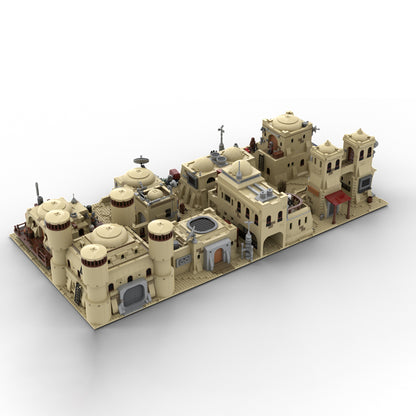 Goat Bricks Star Movie SW Tatooine Mos Eisley Bundle (Part 1 & 2) Building Blocks Model