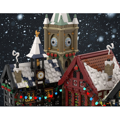 Goat Bricks German Christmas Old Town Building Blocks Model
