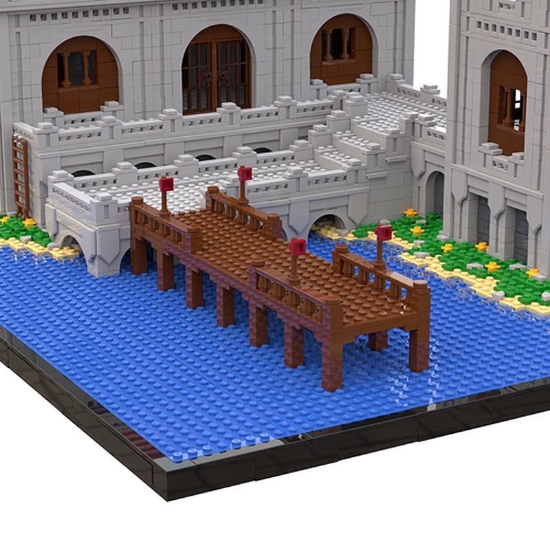 Goat Bricks Medieval Pier and Watch Tower Building Blocks Model
