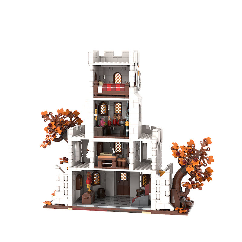 Goat Bricks White Wizard's tower Building Blocks Model