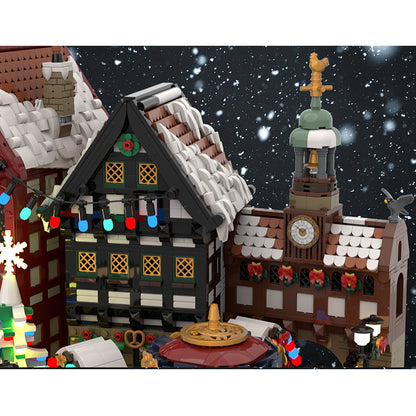 Goat Bricks German Christmas Old Town Building Blocks Model