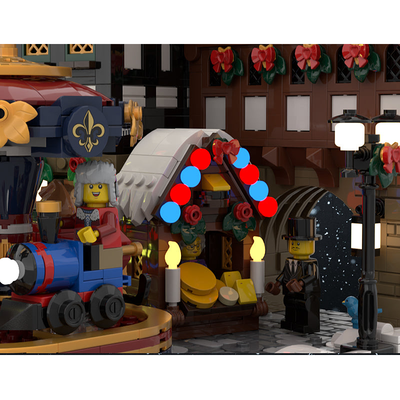 Goat Bricks German Christmas Old Town Building Blocks Model