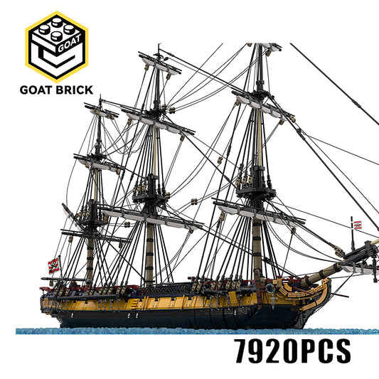 Goat Bricks HMS Euryalus alt. Color Building Blocks Model