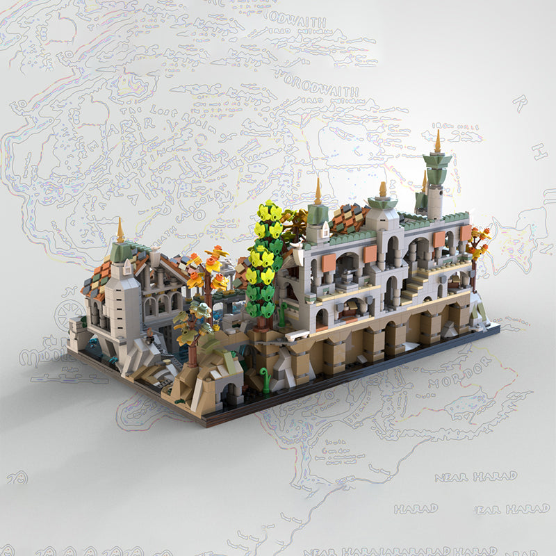 Goat Bricks Magical Movie Rivendell Mini Building Blocks Model
