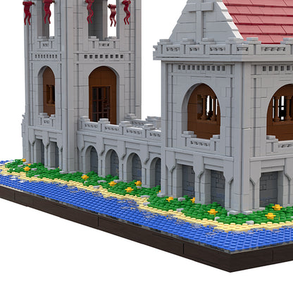 Goat Bricks Medieval Pier and Watch Tower Building Blocks Model