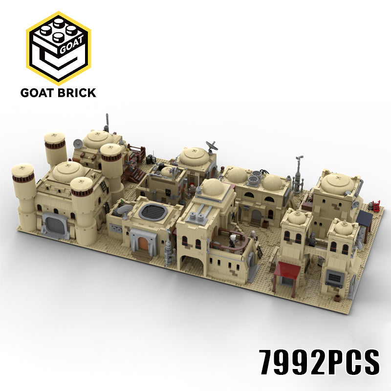 Goat Bricks Star Movie SW Tatooine Mos Eisley Bundle (Part 1 & 2) Building Blocks Model