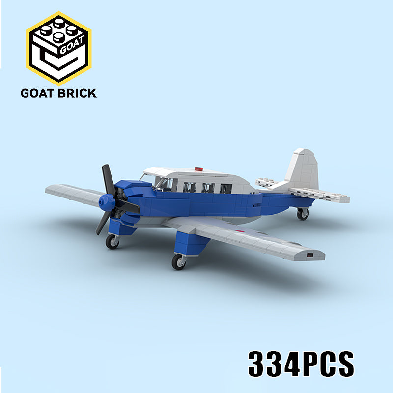 Goat Bricks Vintage Personal Airplane Building Blocks Model